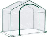 Outsunny Sera Cabina Portabila 6' x 3' x 6', Folie PE, Sera de Gradina cu Cadru de Otel, Usa cu Fermoar, Aerisire Superioara, pentru Flori, Legume, Puieti, Plante Tropicale, Verde | Aosom Romania (845-154V02CR
