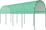 Outsunny Seră rezistentă la iarnă, seră din folie cu acoperiș arcuit, ancore pentru sol, seră 400 x 120 x 170cm verde | Aosom Romania (845-820V01GN)