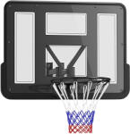 SPORTNOW Coș de baschet de perete pentru exterior 110 x 75 cm, panou rezistent la spargere, inel Ø45 cm, negru | Aosom Romania (A61-061V00BK)