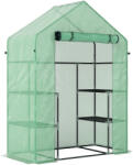 Outsunny PE impermeabil și rezistent la UV Grădină seră pentru plante cu rafturi și accesorii de montare, 142x73x195cm, verde | Aosom Romania (845-139V00GN)