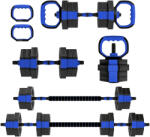 SPORTNOW Set Greutăți Fitness 6 în 1 Multifuncțional, 20 kg din Plastic și Nisip, 125x18x18 cm, Albastru | Aosom Romania (A91-414V01BU)