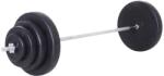 HOMCOM Set Gantere Reglabile cu Bară Zimțată și 8 Discuri, Antrenament Musculare, 70kg, Fier | Aosom Romania (A91-074)