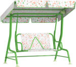 AIYAPLAY Leagăn pentru Copii cu Copertină Reglabilă și Centură de Siguranță, 120x112x75 cm, Verde | Aosom Romania (3E1-005V00GN) Leagan