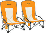 Outsunny Set de 2 scaune de plajă pliabile scaune de camping pliante ușoare sac de transport suport pentru pahare 70 x 58 x 79 cm portocaliu | Aosom Romania (A20-512V02OG)
