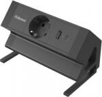 Fellowes Priza de incarcare Fellowes, Filex Power, cu prindere pe birou tip F, negru 100137172