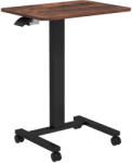 Vinsetto Masa în Picioare Masa în Picioare, Măsuță pentru Laptop, ajustabilă în înălțime, 4 role, 65 cm x 48 cm x 108 cm, Maro Rustic | Aosom Romania (838-428V00RB)