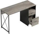 HomCom Masă pentru calculator 120x50 cm Birou industrial cu compartiment și 2 sertare pentru birou Gri deschis | Aosom Romania (836-670V02LG)