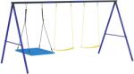 AIYAPLAY Set de leagăne AIYAPLAY pentru 3 copii, 120 kg capacitate de încărcare, leagăne pentru exterior, Multicolor | Aosom Romania (344-086V00MX) Leagan