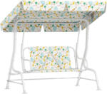 AIYAPLAY Leagăn pentru Copii cu Copertină Reglabilă și Centură de Siguranță, 120x112x75 cm, Alb | Aosom Romania (3E1-005V00WT) Leagan