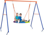 Outsunny Set de leagan pentru gradina, Leagan tip cuib pentru copii scaun de leagan cu structura in forma de A (344-076V00MX) Leagan