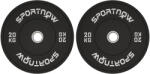 SPORTNOW Set de Discuri de Greutate cu Protecție din Cauciuc Solid cu Orificii, Փ45x8 cm, Negru | Aosom Romania (A91-374V03BK)