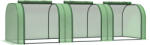Outsunny Seră de Grădină Tip Tunel din Oțel și Plastic PP, cu Uși Rulabile, 295x100x80 cm, Verde | Aosom Romania (845-234V05GN)