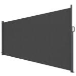 Outsunny Paravan Lateral Retractabil Impermeabil și UV50+, din Aluminiu, Oțel și Poliester, 420x185 cm, Gri Închis | Aosom Romania (840-286V00CG)