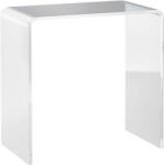 HOMCOM Masă Laterală Acrilică Fără Colturi, Margini Rotunjite, Spațiu Depozitare, 53.3x30.5x53.3cm, Transparent | Aosom Romania (839-843V00CR)