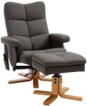 HOMCOM Fotoliu de masaj cu taburet, rotativ la 360°, fotoliu de relaxare electric cu funcții de culcare și spațiu de depozitare, fotoliu TV cu buzunar lateral și telecomandă pentru sufragerie, piele artifici