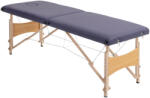HOMCOM Masă de masaj pliabilă cu cadru din lemn, înălțime reglabilă și husă de transport 186x60x58-81 cm Mov | Aosom Romania (503-001V00VT)