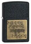 Zippo Запалка Zippo, Black Crackle Gold Zippo Logo (362)