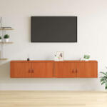 vidaXL Fali Szekrény 2 pcs Faggyú barna 80 x 30 x 30 cm Tömör fenyőfa