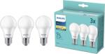 Philips LED izzó, E27, 10W (75W), 1055 lumen, meleg fehér fény, 3 db