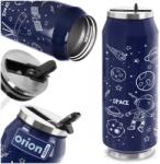 Orion Termosz bögre szett, doboz pótcsővel, Orion, 7x19 cm, rozsdamentes acélból, vákuumszigetelés, légmentesen záródó, kiemelt kiöntő, sötétkék (124825)