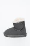 Emu Emu, Nyersbőr téli babacipő, Szénszürke, 6-12M Standard (B10737-CHARCOAL-6-12M)