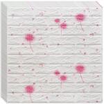 HOZRO 160 x HOZRO öntapadós 3D tapéta, téglautánzat modell, 86, 24 négyzetméter alapterületű, modern kialakítású, nagyon könnyen felszerelhető, Pink Dandelion (TAPET58-160BUC)