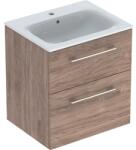 Geberit selnova square mosdószekrény mosdóval, két fiókkal, 65, 2x60, 2x50, 2 cm, hikoridió, melaminos faszerkezet (GE-501.238.00.1)