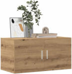 vidaXL kézműves tölgy színű szerelt fa faliszekrény 80 x 39 x 40 cm