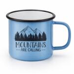 WARAGOD Mountains Are Calling kültéri bögre 355 ml, világoskék
