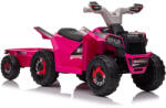 LEAN CARS Quad electric roz XMX630T roz, cu remorcă (15532)