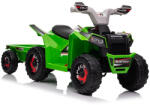 LEAN CARS Quad electric XMX630T verde cu remorcă (15531)