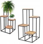 Nobo Kids Virágtartó Állvány Növényeknek Fém 4 Polcos Álló Polc Loft 67cm (CH-248841)