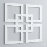  Fali dekorpanel, Matrix minta, 50x50 cm, 3 mm HDF, fehér színben falburkolat FP-35