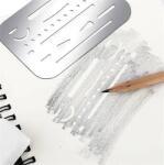  Vonalzó radírsablon SIN 6x9, 3cm (MET0166)