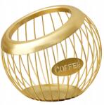 EdiBazzar Tároló Kosár Dekoratív Állvány Arany Kávé Tea Kávé Eszpresszó Termékek (Stojak Na Słodycze Kawę Kosz Pojemnik)