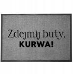 TabPrint Lábtörlő Bejárati Szürke Otthoni Dekoratív Ajándék Cipő Levétele 60X40 (WYCIERACZKA ZDEJMIJ BUTY SZARA)