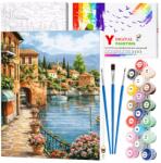 EdiBazzar Vászonkép Festmény Kerettel Vállra Festés Számok szerint 40x50 Diy készlet (Malowanie Po Numerach 40x50 pejzaż nadmorski) - allegro - 2 510 Ft