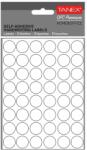 Tanex Etichete autocolante rotunde albe, 16 mm, TANEX, 480 buc/set