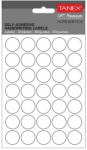 Tanex Etichete autocolante rotunde albe, 19 mm, TANEX, 350 buc/set