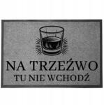 TabPrint Lábtörlő Bejárati Monokróm 40X60 Ajándék Stílus Nyomtatás Divatos Dekoráció (WYCIERACZKA MONOCHROM STYL SZARA TRWAŁA MODNA)