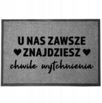 TabPrint Lábtörlő Szürke Dekoratív Otthoni Ajándék Pihenés Pillanata (WYCIERACZKA CHWILA WYTCHNIENIA SZARA)