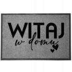 TabPrint Lábtörlő Bejárati Szürke Otthoni Dekoratív Ajándék Üdvözöllek Otthon 60X40 (WYCIERACZKA WITAJ W DOMU SZARA)
