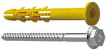  FF1 Lapos peremű dübel hatlapfejű csavarral 10x340mm TORX ultramid horganyzott