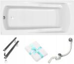 Cersanit Téglalap alakú akril kád Zen by Cersanit 190x90 szifon láb törölköző (S301-223)