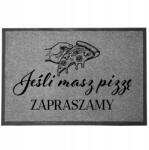 TabPrint Lábtörlő Bejárati Szürke Otthoni Dekoráció Ajándék, Ha Van Pizzád (WYCIERACZKA JEŚLI MASZ PIZZĘ SZARA)