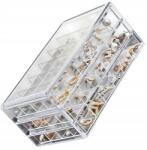 EdiBazzar Átlátszó Ékszertároló doboz Ajándék láda (Organizer Kuferek Do Przechowywania Biżuterii)