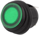 SCI Intrerupator ROCKER SPST 2 pozitii OFF-ON cu retinere 20A/14VDC LED verde IP65 SCI R13-112B8-02-BBG (R13-112B8-02-BBG)