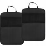  Védőszőnyeg Hátsó Ülésre Fekete Hálós Zsebbel 2db Autóhoz (Ochronna Mata Na Tył Siedzenia Organizer)