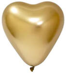 Balonevi lufi 12" 30cm 50db/csomag, Króm Arany szív (LUFI722660)