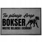 TabPrint Lábtörlő Bejárati Szürke 60X40CM Ajándék Kutyusnak Kutya Neve Boxer (WYCIERACZKA SZARA Z IMIENIEMPSA PXX934)
